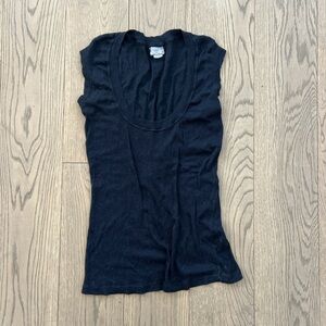 Transit Par-Such black cotton ribbed vintage 90’s muscle tank top size 3, US S-M